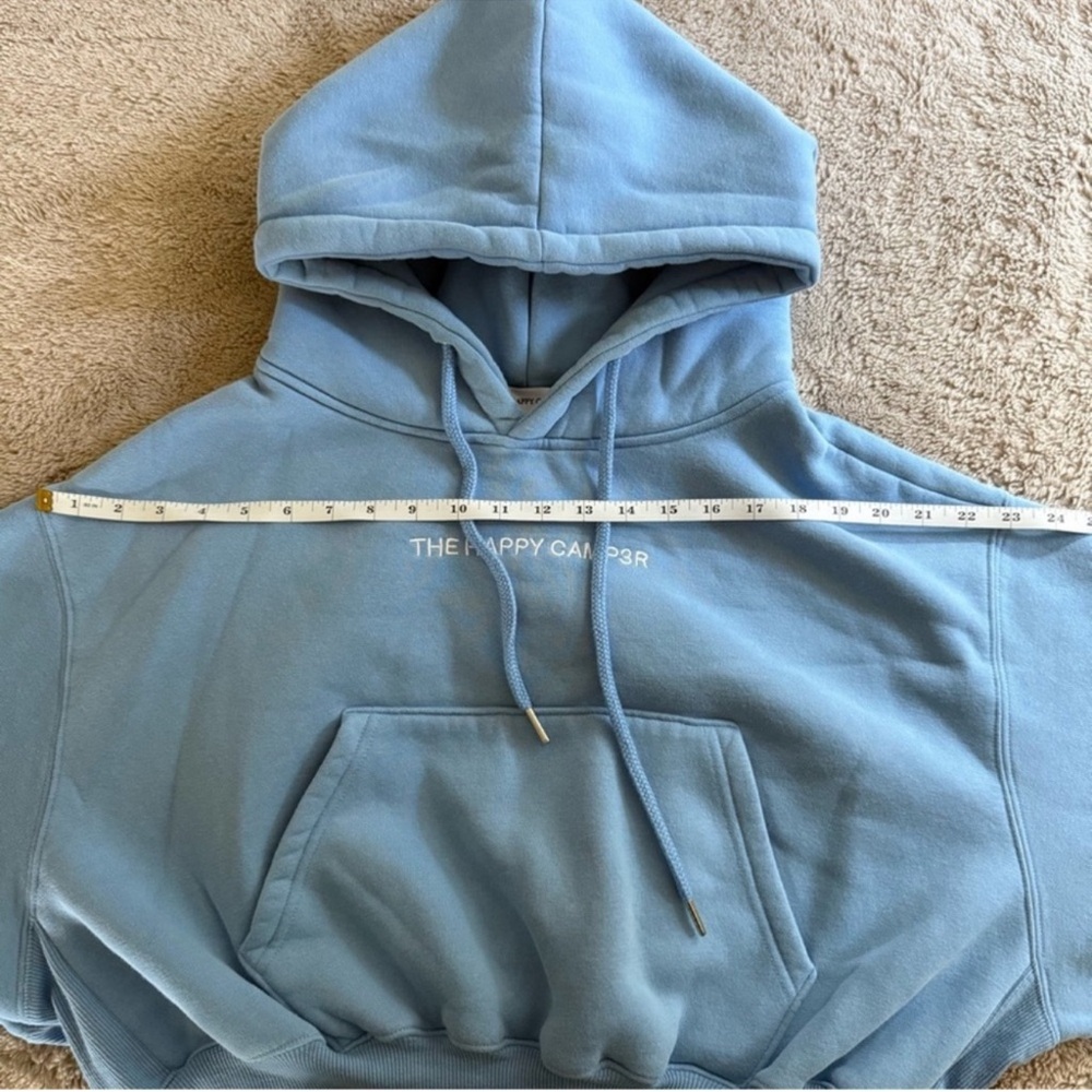 Happy Camp3r Blue Hooded Sweatshirt - Picture 5 of 9